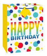 Rainbow Spots Birthday Large Gift Bag