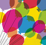Balloons & Rainbow Birthday Beverage Napkins, 16ct