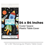 Outer Space Rectangular Plastic Table Cover, 54" x 84"