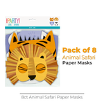 Animal Safari Paper Masks, 8ct