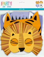 Animal Safari Paper Masks, 8ct