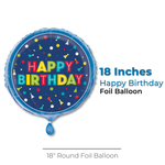 Peppy Birthday Round Foil Balloon 18", Bulk