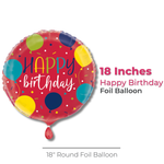 Balloon Party Birthday Round Foil Balloon 18", Packaged