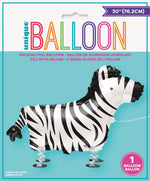 Walking Pet Zebra Foil Balloon - Image 3