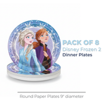 Disney Frozen 2 Round 9" Dinner Plates, 8ct