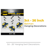 Batman Hanging Swirl Decorations, 26", 3ct