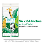 Animal Safari Plastic Table Cover, 54"x84"