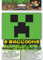 Minecraft 12" Latex Balloons, 8ct
