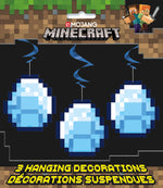 Minecraft Hanging Swirl Decorations, 26", 3ct