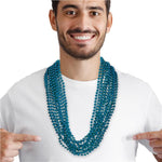 Teal 7mm Bead 33" Necklaces