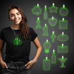 Green LED Pendant Necklaces