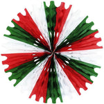 Red, White & Green Fan Decoration