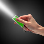 LED Green & Silver Keychain