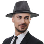 Black Felt Fedora Hat