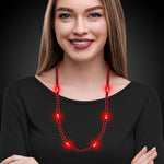 LED Red 30" Beaded Necklace