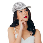 Silver Sequin Baseball Cap