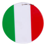 Italian Flag Plastic Medallion