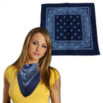 Navy Blue Cotton Bandanas
