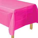 Neon Pink Plastic Table Cover