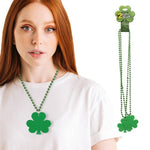 Green Shamrock Medallion Necklaces