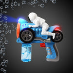 LED Blue Motorcycle Bubble Gun