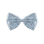 Silver Sequin Bow Tie