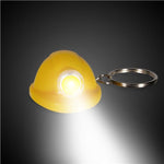 LED Yellow Construction Hat Keychain