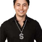 Silver Bead Dollar Sign Necklaces