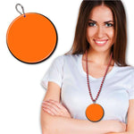 Orange Plastic 2 1/2" Medallion