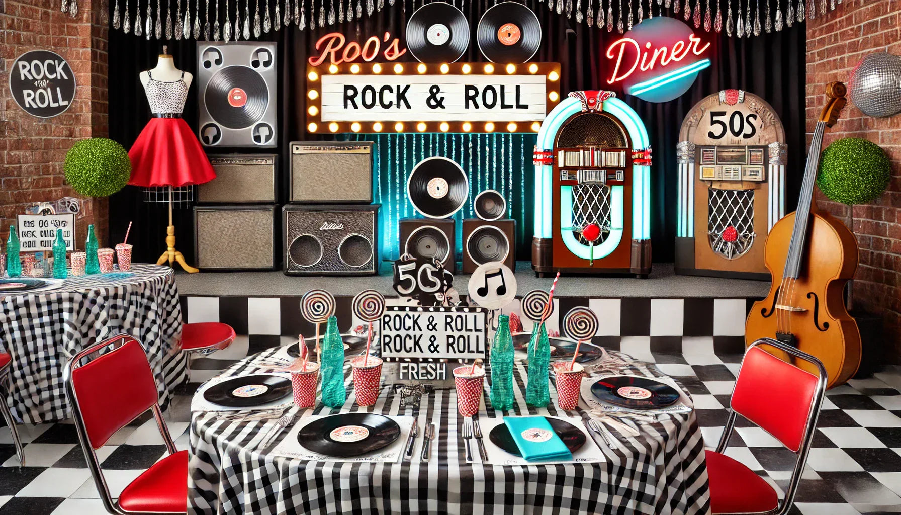 '50s Rock and Roll Theme Party Supplies