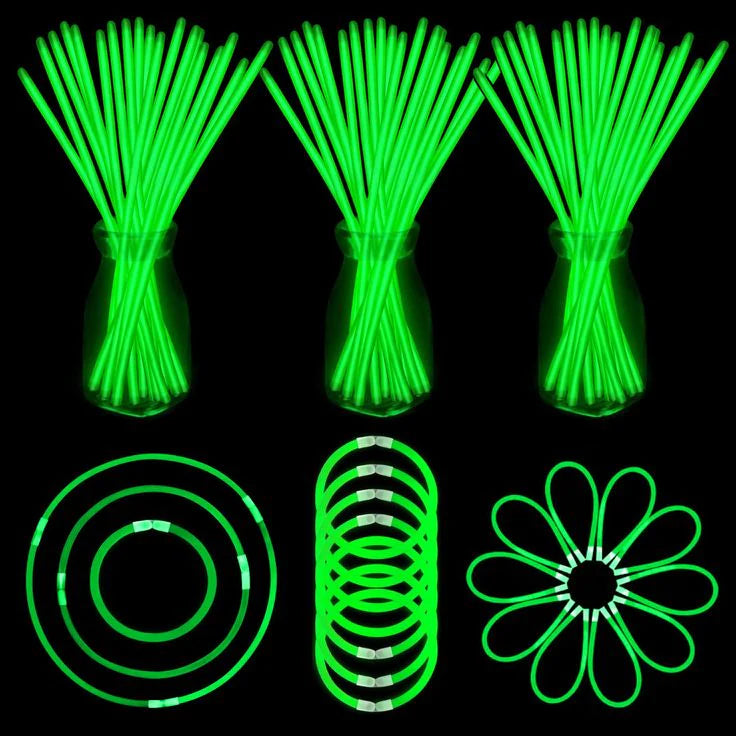 Green Glow Sticks, Necklaces & More