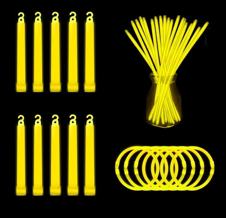 Yellow Glow Sticks, Necklaces & More