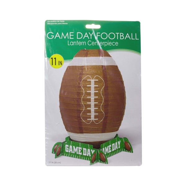 Football Lantern 11" Centerpiece