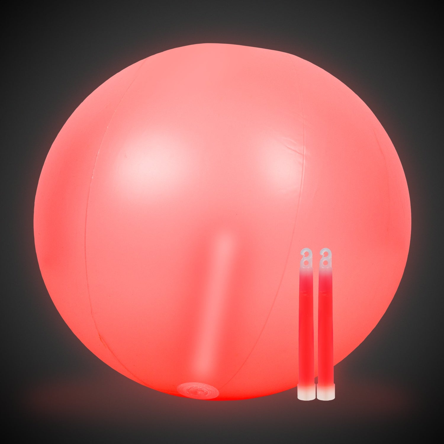 Glow in the Dark Red 24" Beach Ball