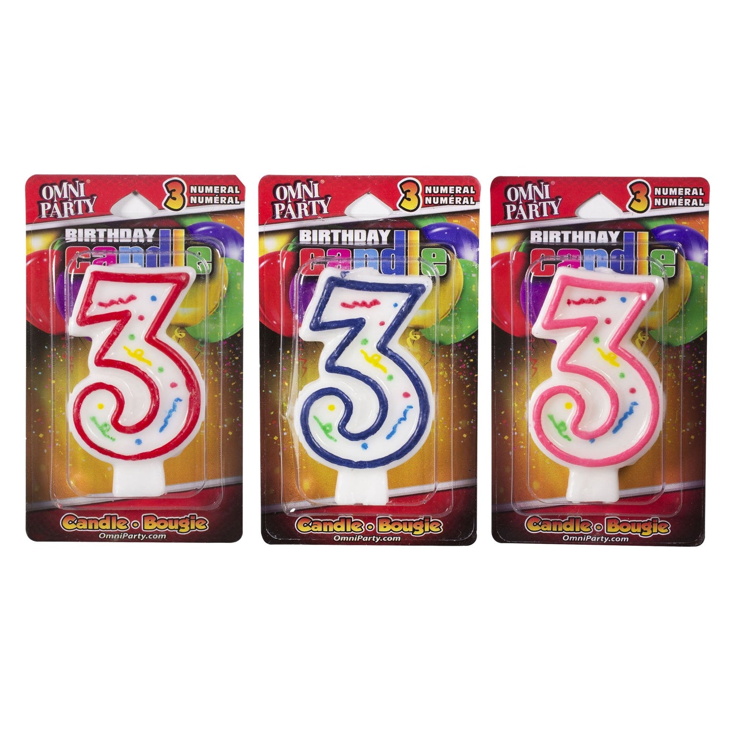 Number '3' Candles