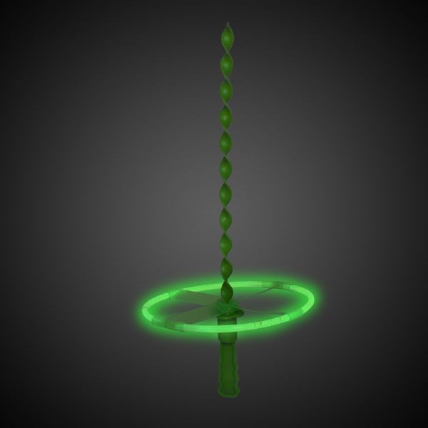 Green Glow Flying Spin Top