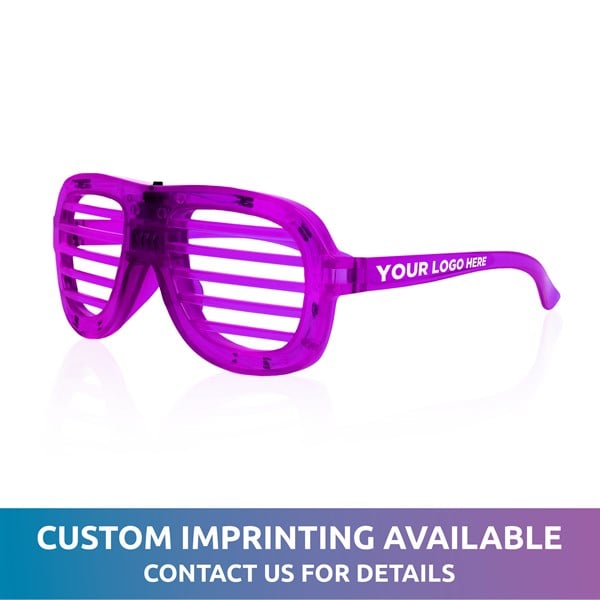 LED Purple Slotted Glasses