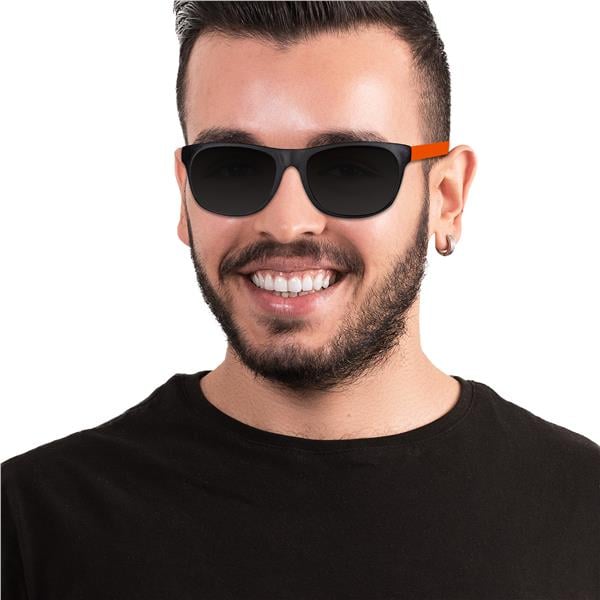 Neon Orange Retro Sunglasses