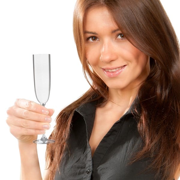 Silver Champagne Flutes