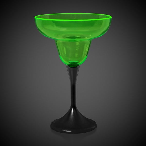 Neon Green LED 10 oz. Margarita Glass