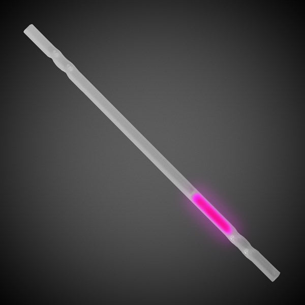 Pink 9" Glow Motion Straws