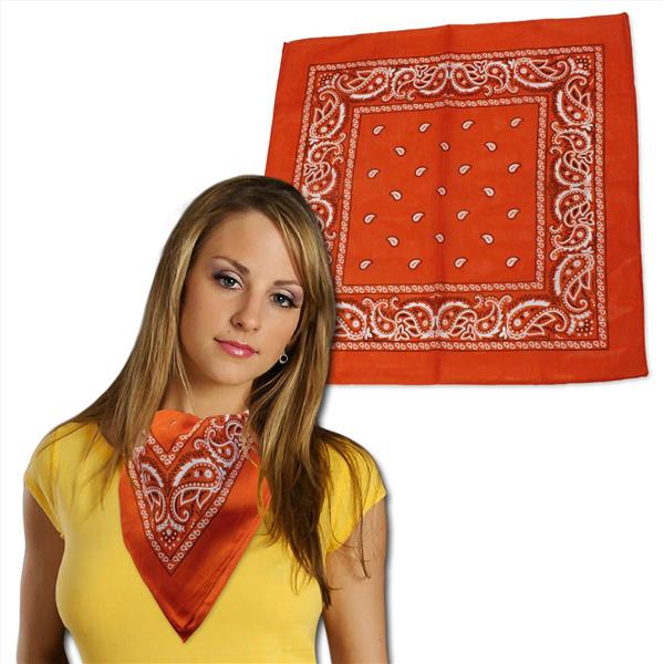 Orange Cotton Bandanas