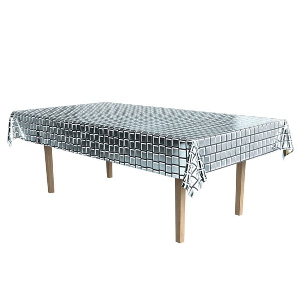 Silver Disco Ball Metallic Table Cover