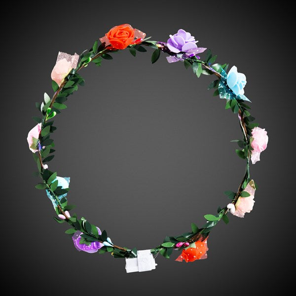 LED Multi-Color Roses Halo Headband