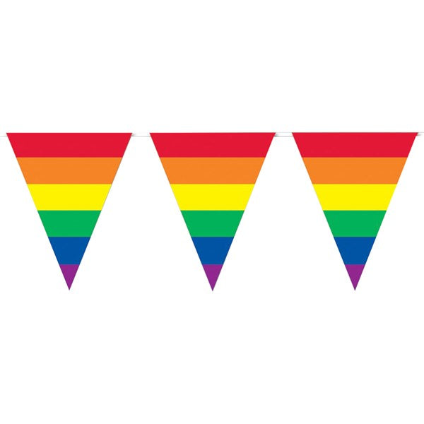 Rainbow 12' Pennant Banner