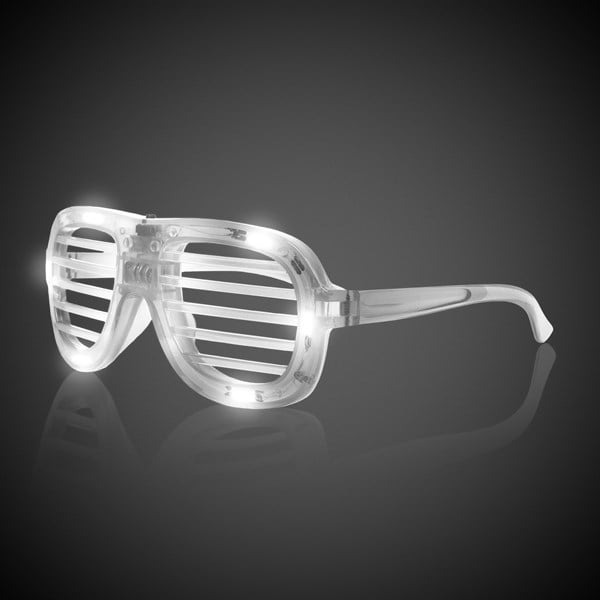 LED White Slotted Glasses
