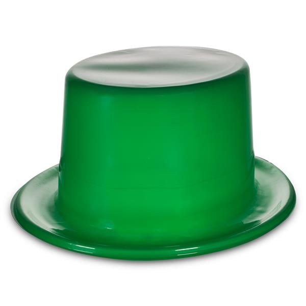 Green Plastic Top Hats