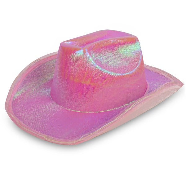 LED Pink Iridescent Cowboy Hat