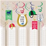 Derby Day Swirl Decorations