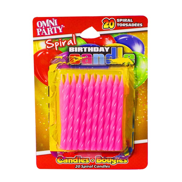 Pink Spiral Candles